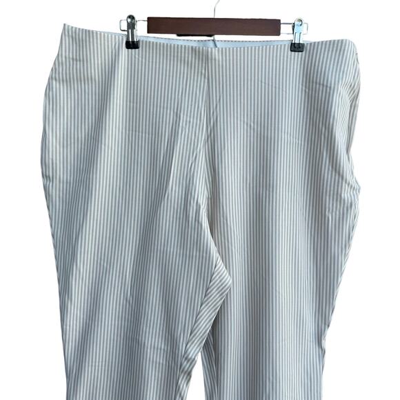 New A New Day Women's Cream Striped Slim Fit High Rise Ankle Pants Size 18W - Picture 3 of 7